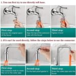 9087 Flexible Water Tap Extender, Universal Foaming Extension Tube with Connector, 360 Free Bending Faucet Extender, Adjustable Sink Drain Extension (18cm)