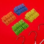 Multifunction Plastic Heavy Quality Cloth Hanging Clips, Plastic Laundry Clothes Pins Set Of 20 Pieces