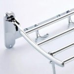 0491 Stainless Steel Folding Towel Rack Cum Towel Bar 18 Inch