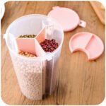 0618 3 in 1 Transparent Air Tight Storage Dispenser Container 