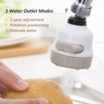 1589 Rotatable Splash Proof 3 Modes Water Saving Nozzle Filter Faucet Sprayer