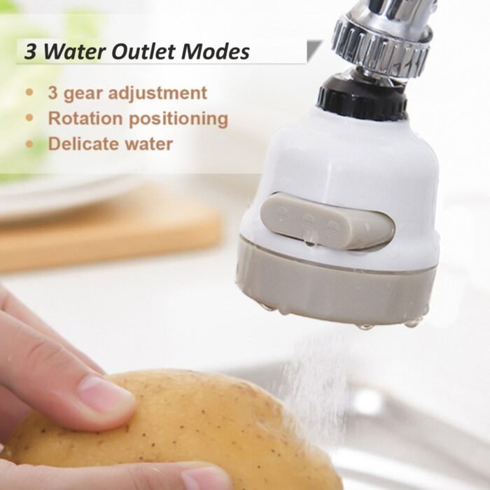 1589 Rotatable Splash Proof 3 Modes Water Saving Nozzle Filter Faucet Sprayer