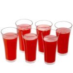 2849 Drinking Glass Juice Glass Water Glass Set of 6 Transparent Glass