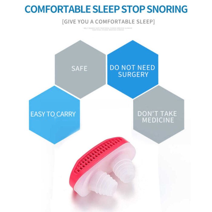 353 - 2 in 1 Anti Snoring and Air Purifier Nose Clip for Prevent Snoring and Comfortable Sleep