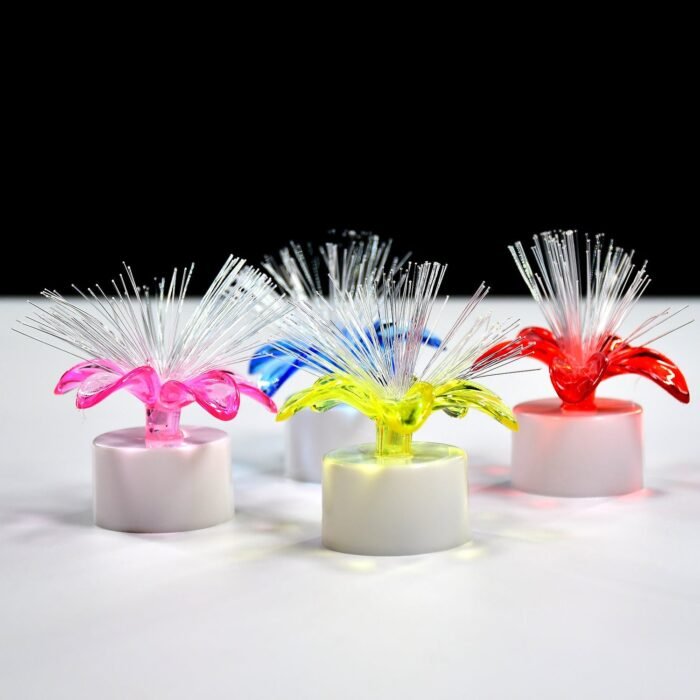 6237 Fiber Optic Light, Mini Color Change LED Table Centerpieces,  Light Up Candle - Pack of 12