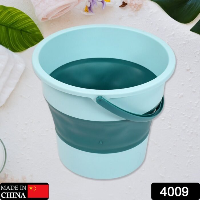 4009 Water Bucket Folding High Capacity Foldable Hanging with Handle Storage Water Space-saving Great Load Bearing Laundry Basket Bathroom Products