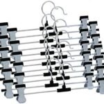 7202 Hangers with 2-Adjustable Anti-Rust Clips (Pack of 12) 