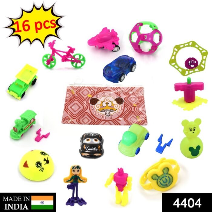 4404 TOYS FOR KIDS FRICTION POWERED TOY FOR BABY PUSH & GO TOYS COMBO SET FOR BOYS & GIRLS ( PACK OF 16)