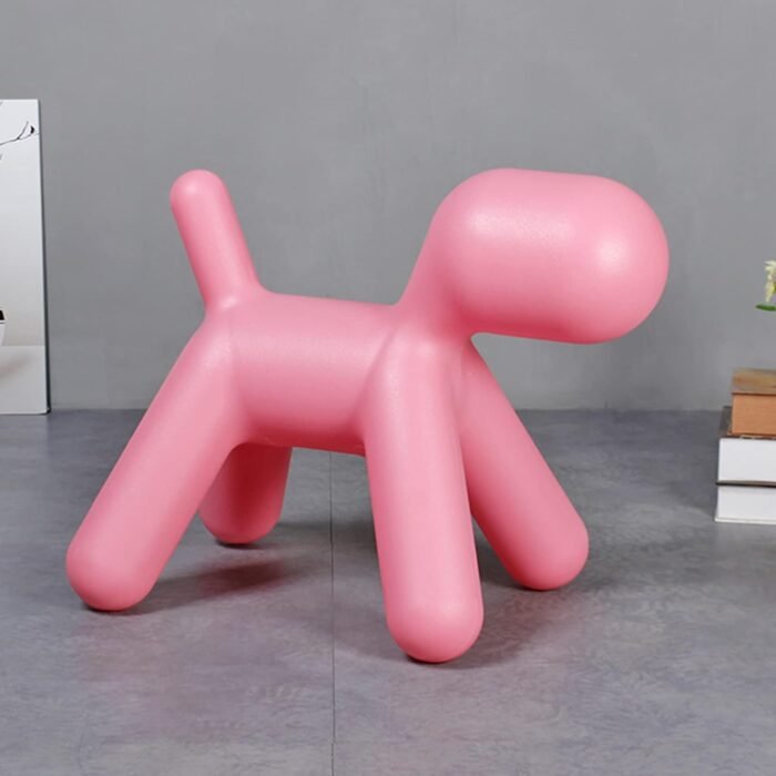 Plastic Cute Animal Puppy Chair,Creative Dog Low Footstool,Cartoon Foot Rest Stool For Bedroom Living Room Entrance Gift (1 Pc) - Image 1
