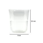 2832 6pc Glasses Set With tray Stylish Transparent Water Glass/Juice Glass/Beer Glass/Wine Glass Plastic Glass Set