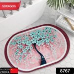 Floor Mat, Bath Mat, Door Mat Floral Pattern, Washable, Non-Slip, Stylish, Design Print Rug Mat, Stylish, Quality, Abrasion Resistant, Soundproofing, Hot Carpet, All Seasons, For Kitchen, Bedroom, Living Room (59X40 Cm)