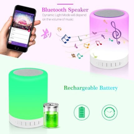 6249 Wireless Night Light LED Touch Lamp Speaker