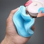 6078 Silicone Dish Scrubber Sponge Mildew Free, Non Stick (Mix Color)