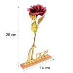 4809 24k Gold Rose,hicoosee Gold Foil Plated Rose with LOVE Stand and Gift Box for Anniversary,Birthday,Wedding,Christmas,Thanks giving