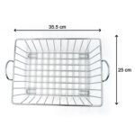 2743 SS Square Basket Stand used for holding fruits as a decorative and using purposes in all kinds of official and household places etc.