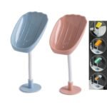 Soap Dish Wall Mounted Soap Dish No-Drilling Soap Holder Self Draining Waterfall Soap Tray Bar Soap Holder For Shower / Bathroom Soap Holder For Shower Adjustable Removable Soap Holder