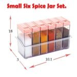 122 Plastic Spice Jars (6 pcs, 14x22x8cm, Multicolour)