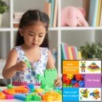 4431 Blocks Set for Kids, Play Fun and Learning Blocks for Kids Games for Children Block Game Puzzles Set Boys, Children (Multicolor, 120 Bricks Blocks)