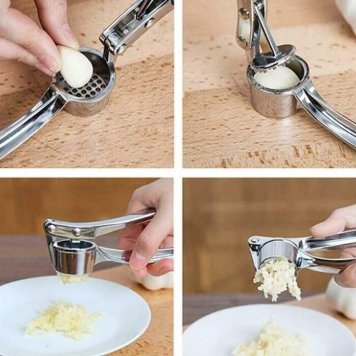 3042 Stainless Steel Garlic Press Crusher,Crusher,Squeezer,Masher,and Lemon Juicer