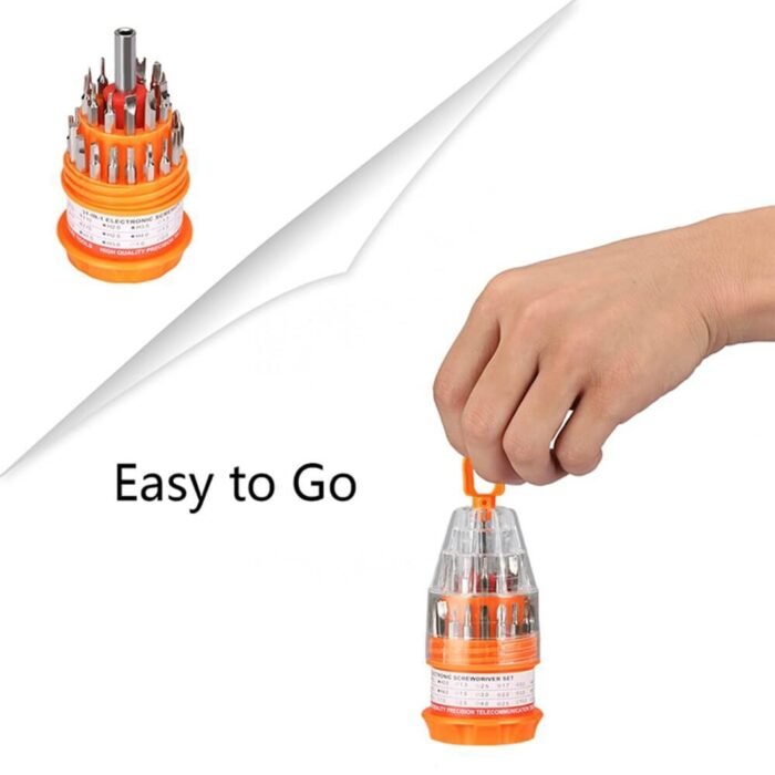 9110 (SET OF 4PC) SCREWDRIVER SET, STEEL 31 IN 1 WITH 30 SCREWDRIVER BITS, PROFESSIONAL MAGNETIC DRIVER SET