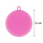 6078 Silicone Dish Scrubber Sponge Mildew Free, Non Stick (Mix Color)