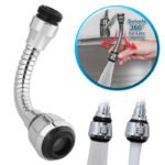 Flexible 360 Degree Stainless Steel Faucet Turbo Flex Sprayer Water Extender For Easy Clean Sink Water Saving Extension Jet Stream Spray Setting Faucet For Kitchen / Bathroom
