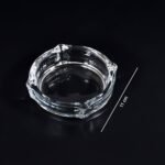 4063 Glass Brunswick Crystal Quality Cigar Cigarette Ashtray Round Tabletop for Home Office Indoor Outdoor Home Decor