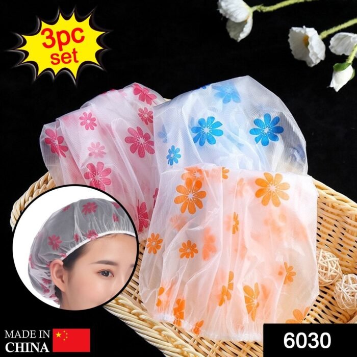 6030 Shower Cap Bath Shower Cap ,Women Reusable Waterproof Women Shower