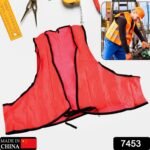 Economy Safety Vest, Soft Vinyl With Tie Closure For Identifying Staff And Volunteers Adult Pvc Safety Vest High Visibility For Outdoor Operator - Image 2