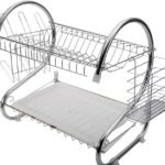 Stainless Steel Rectangle Dish Drainer Rack / Basket With Drip Tray