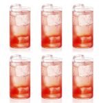 2343 Heavy unbreakable Stylish Plastic Clear look fully Transparent Glasses Set 330ml (6pcs)