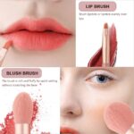 8 Pcs Mini Makeup Brush Set With Case, Portable Foundation Brush Kit Travel, Premium Synthetic Bristles Cosmetic Brush Set For Powder Blending Blush Eyeshadow Lipstick (Mix Color 8 Pcs Set) - Image 3
