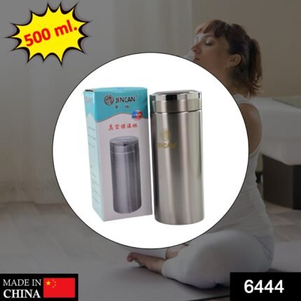 6444 500ML STAINLESS STEEL WATER BOTTLE FOR MEN WOMEN KIDS | THERMOS FLASK | REUSABLE LEAK-PROOF THERMOS STEEL FOR HOME OFFICE GYM FRIDGE TRAVELLING