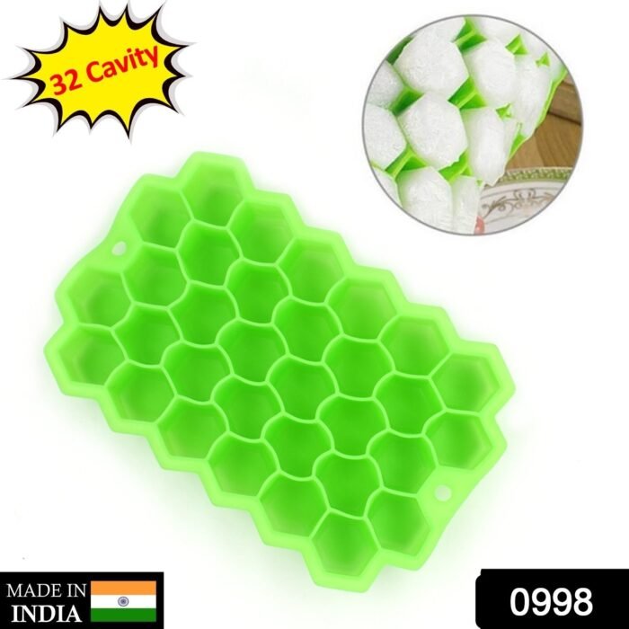 Vibrant Silicone Ice Cube Trays - 32-Cavity, Flexible and BPA-Free for Effortless Release and Multi-Use Freezing - Image 2