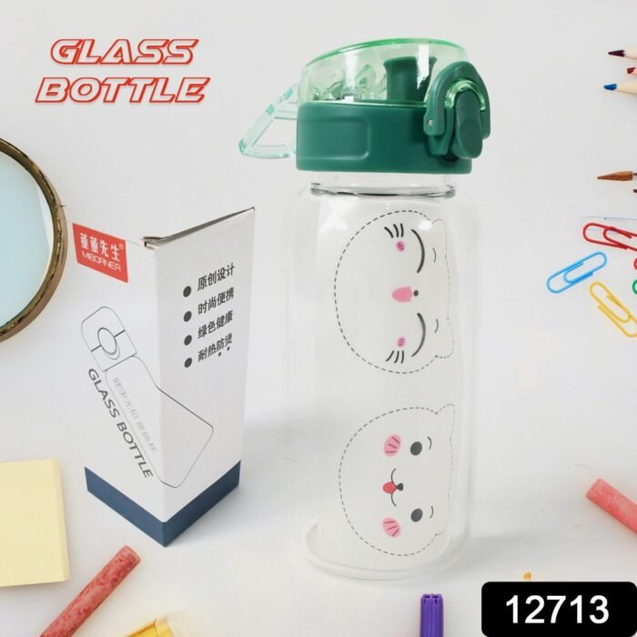Anti-Leak Glass Water Bottle for Kids - Image 2