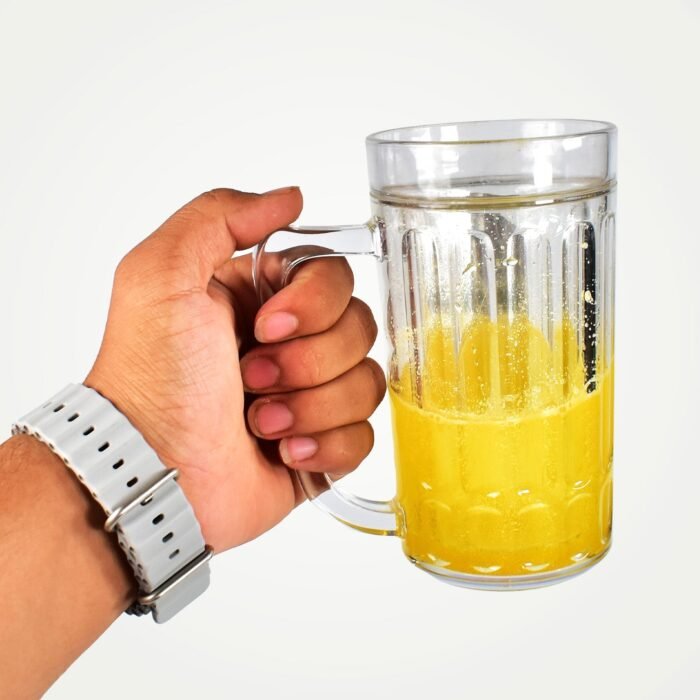 6832 420ml Large Beer Mug with Handle Crystal Clear Lead Free Mug Beer Mug, Beer Glass | Perfect for Home, Bars and parties-1Piece.