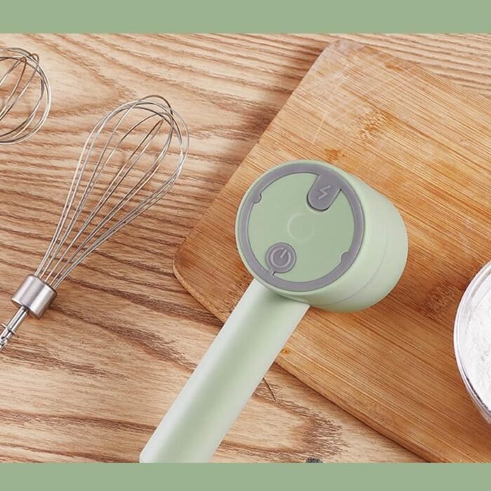 2813 Wireless Hand Mixer, Charging Handheld  2pc portable Whisk Mini High Power Beater Baking Hand Held Mixer, Portable Kitchen Blender.