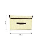 6470 Foldable Storage Box with Lid and Handles, Cotton and Linen Storage Bins and Baskets Organizer for Nursery, Closet, Bedroom, Home