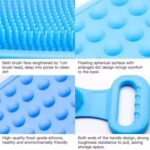 6637 Silicone Body Back Scrubber, Double Side Bathing Brush for Skin Deep Cleaning Massage.