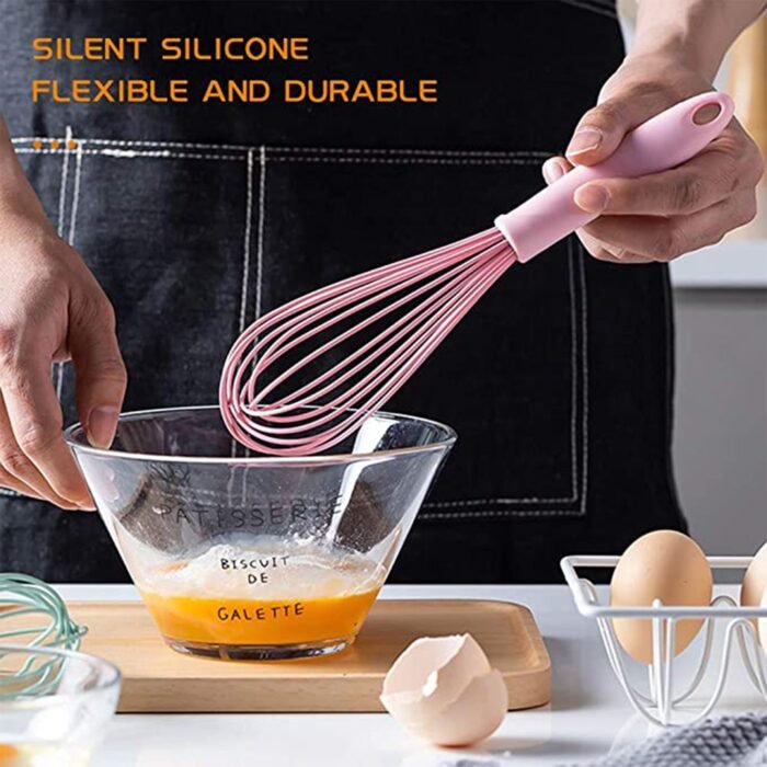 2930 Manual Whisk Mixer Silicone Whisk, Cream Whisk, Flour Mixer, Rotary Egg Mixer, Kitchen Baking Tool.