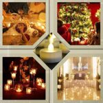 6433 Set of 8Pcs With transparent box. Flameless Floating Candles Battery Operated Tea Lights Tealight Candle - Decorative, Wedding.