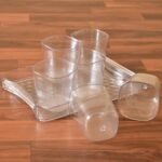 2832 6pc Glasses Set With tray Stylish Transparent Water Glass/Juice Glass/Beer Glass/Wine Glass Plastic Glass Set