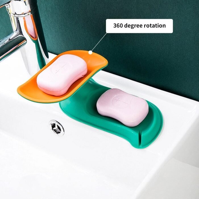 4860C Plastic Double Layer Soap Dish Holder| Decorative Storage Holder Box for Bathroom, Kitchen, Easy Cleaning ,Soap Saver.