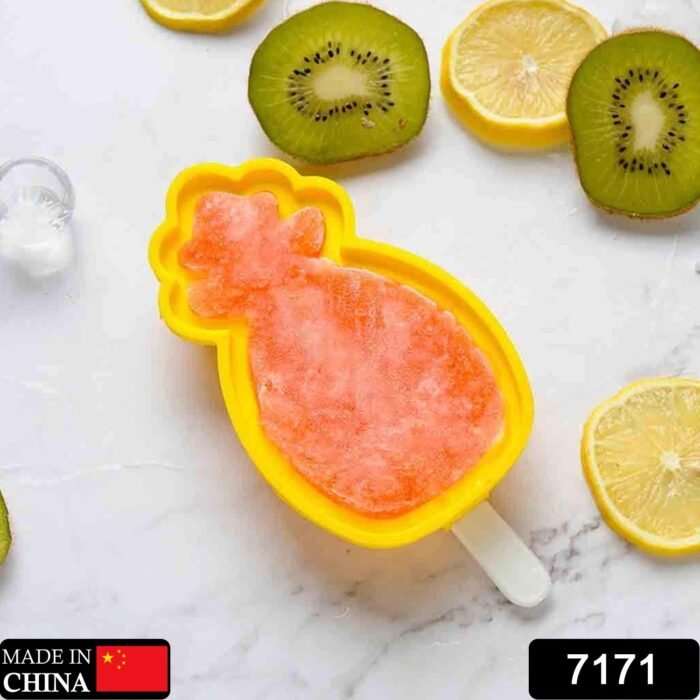 7171 Durable Pineapple Shape Ice Candy Cream Mould Silicone Popsicle Mold Ice Pop DIY Kitchen Tool Ice Molds