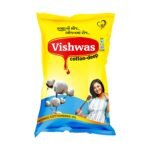 Vishwas Cottonseed Oil For Cooking | Refined Cotton Seed Oil 100% Pure & Healthy | Delicious & Tasty Cooking Oil | Cottonseed Cooking Oil (Pack Of 5)