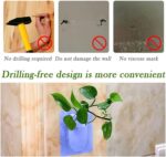 Wall Hanging Silicone Flower Pot Sticker Plant Rack For Decoration (Multicolour) (2 Pc Set) - Image 3