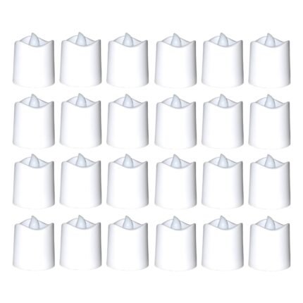 7221 Festival Decorative - LED Tealight Candles (White, 24 Pcs)