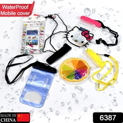6387 Waterproof Pouch Zip Lock Mobile Cover Under Water Mobile Case For All Type Mobile Phones