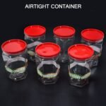 2299 Air Tight Kitchen Storage Container for Rice | Dal | Atta, BPA-Free, Flour | Cereals | Snacks | Stackable | Modular, Round. (Approx - 1100Ml, Set of 6pcs)