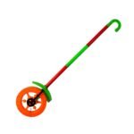 4435 Plastic Single Wheel Push Run toy with handle and two lights on wheel. push toy for Kids.